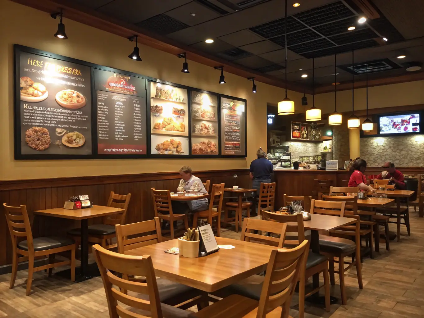A mouth-watering image of a family enjoying a meal at a local Maryland restaurant, highlighting the diverse culinary experiences available through FunlandMaryland.