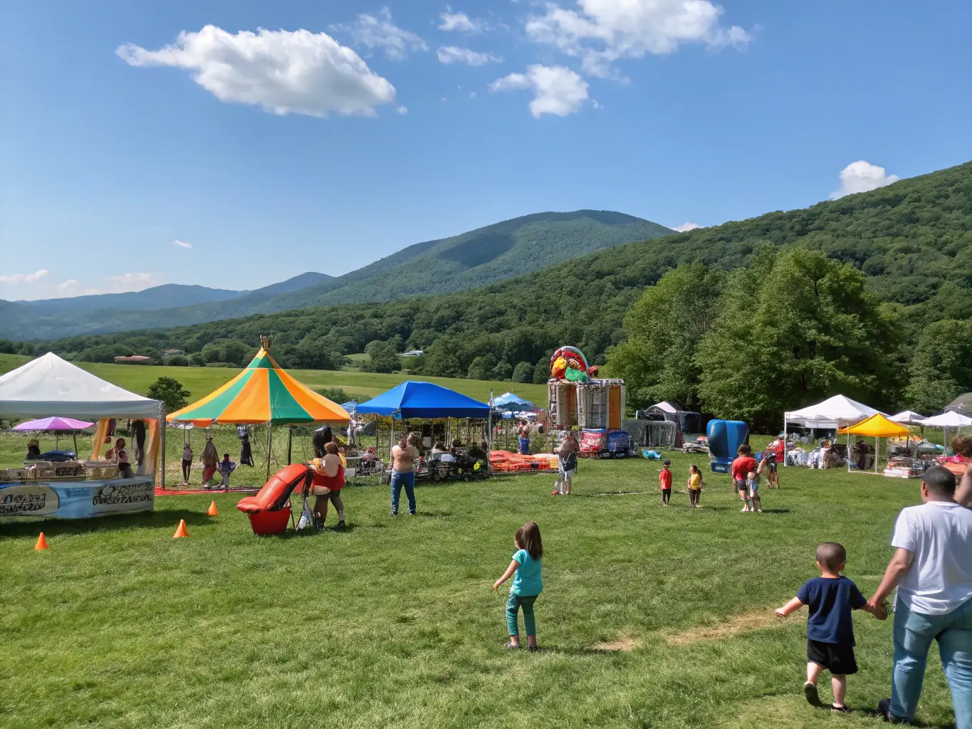 A heartwarming image of a family attending a community event in Maryland, emphasizing the sense of belonging and connection fostered by FunlandMaryland.